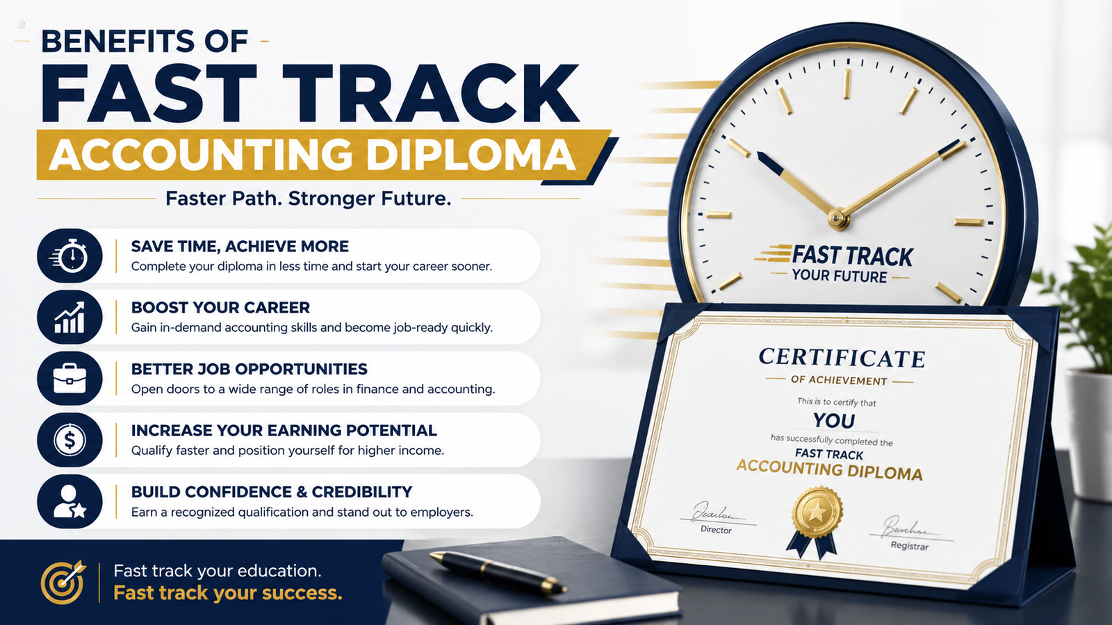 Unlock Career Paths With a Fast Track Accounting Diploma